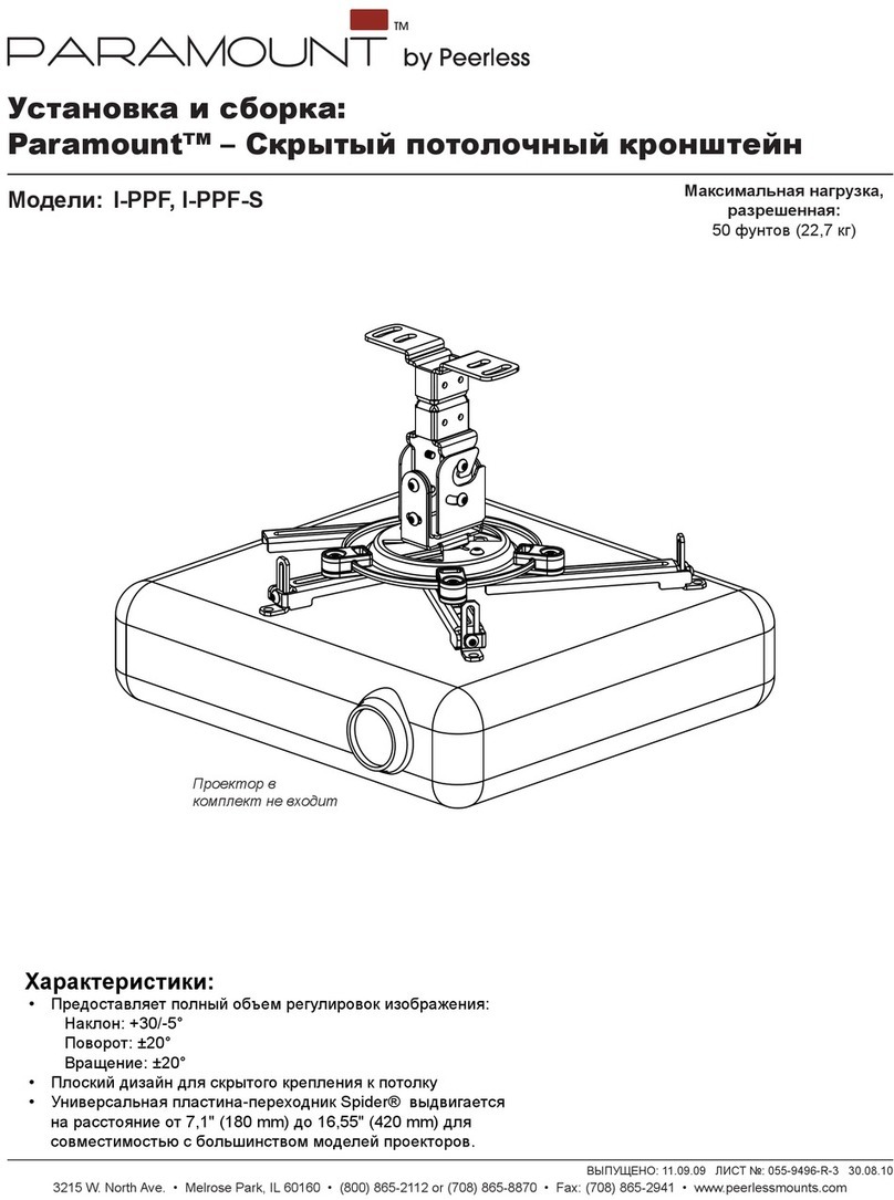 PEERLESS PARAMOUNT I-PPF Installation and assembly