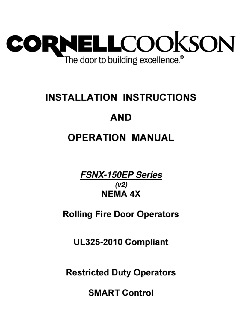 CornellCookson FSNX-150EP Series Installation instructions and operation manual