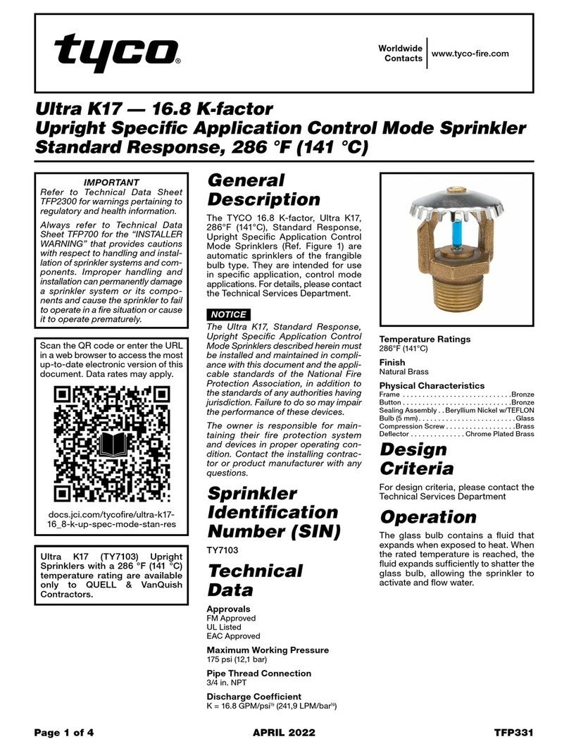 Tyco 16.8 K-factor User manual