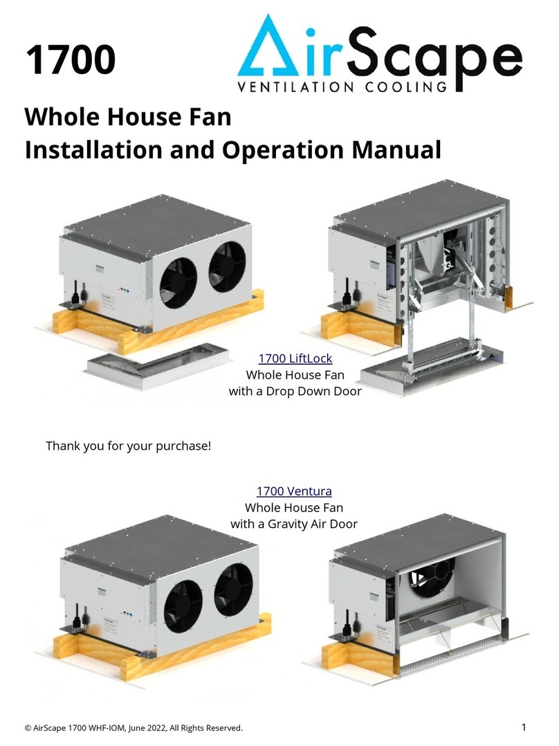 AirScape 1700 Installation and operation manual