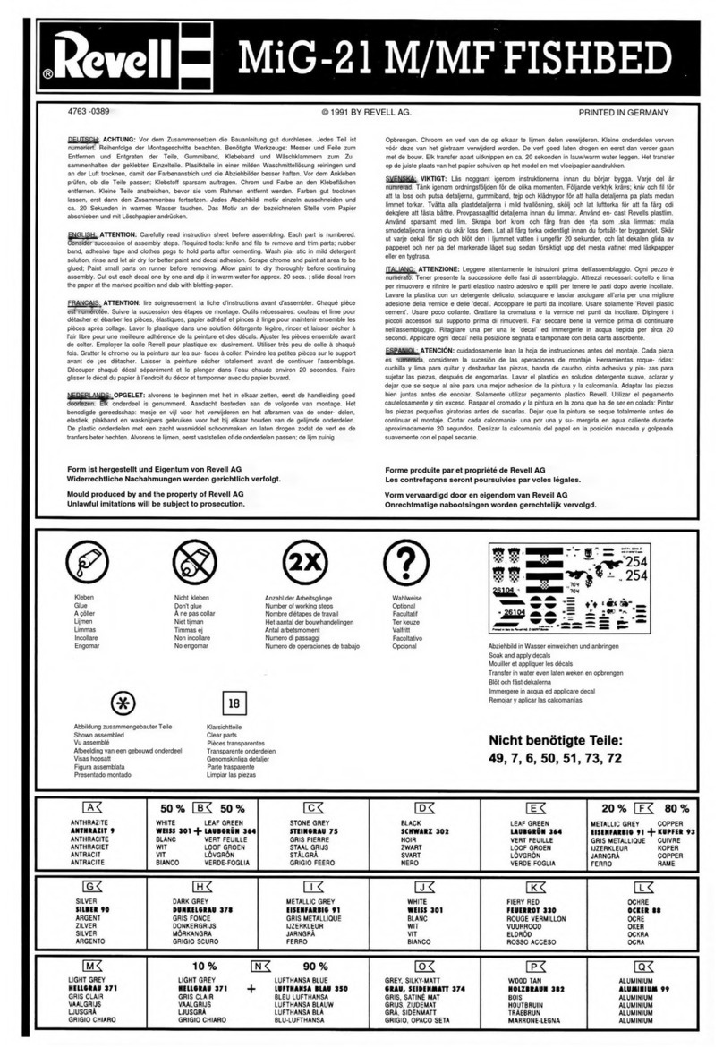REVELL 4763-0389 User manual