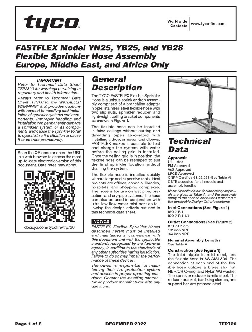 Tyco FASTFLEX YN25 User manual