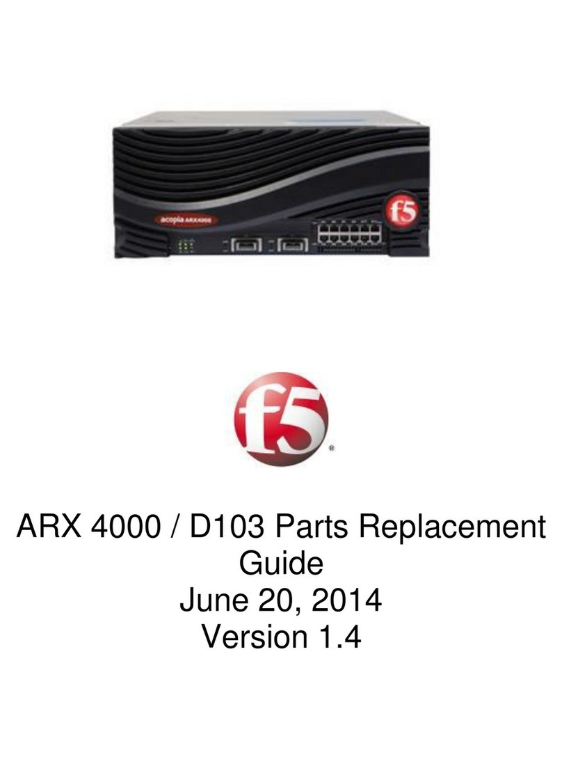 F5 ARX-4000 Use and care manual