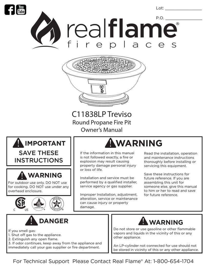 RealFlame Treviso C11838LP User manual RealFlame Treviso C11838LP User manual