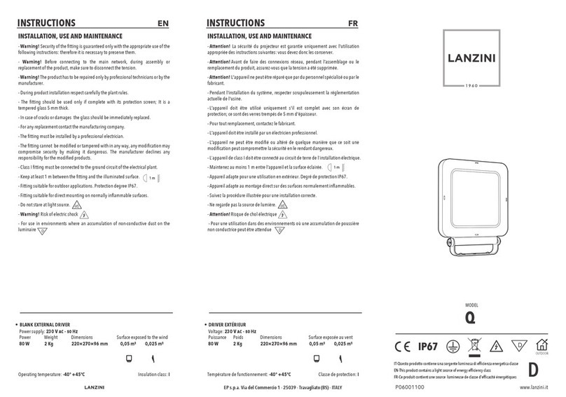 LANZINI Q Installation, use and maintenance