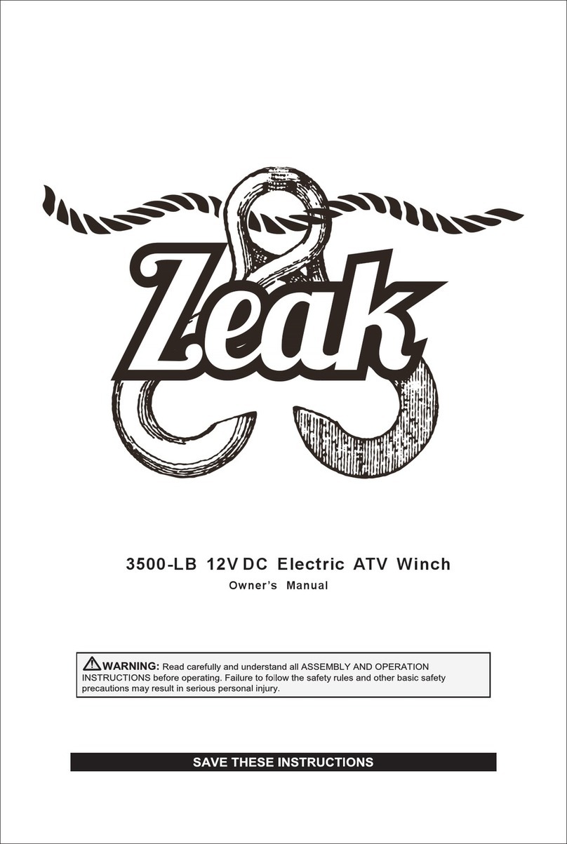 ZEAK 3500-LB owner's manual