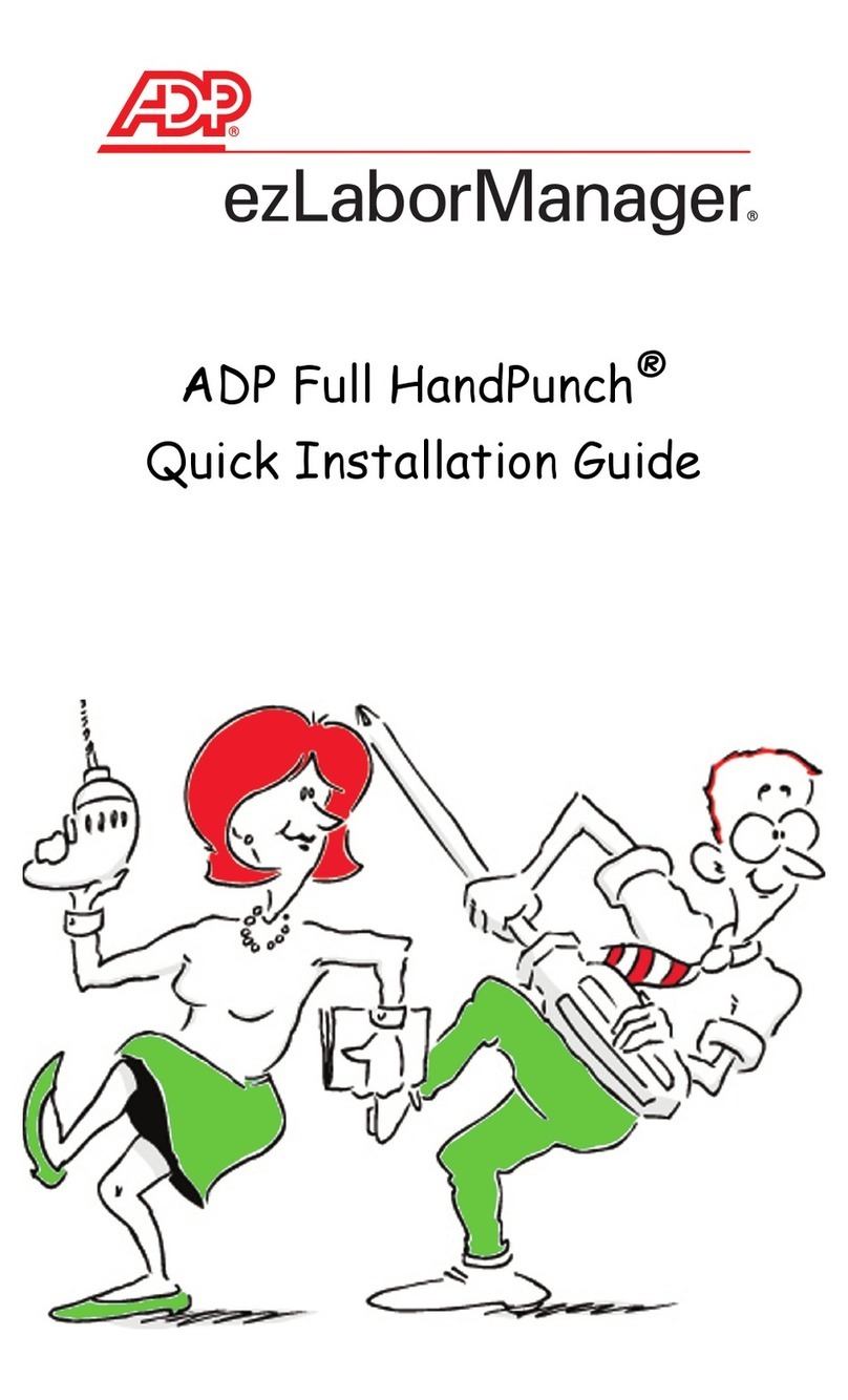 Adp HandPunch Quick installation guide