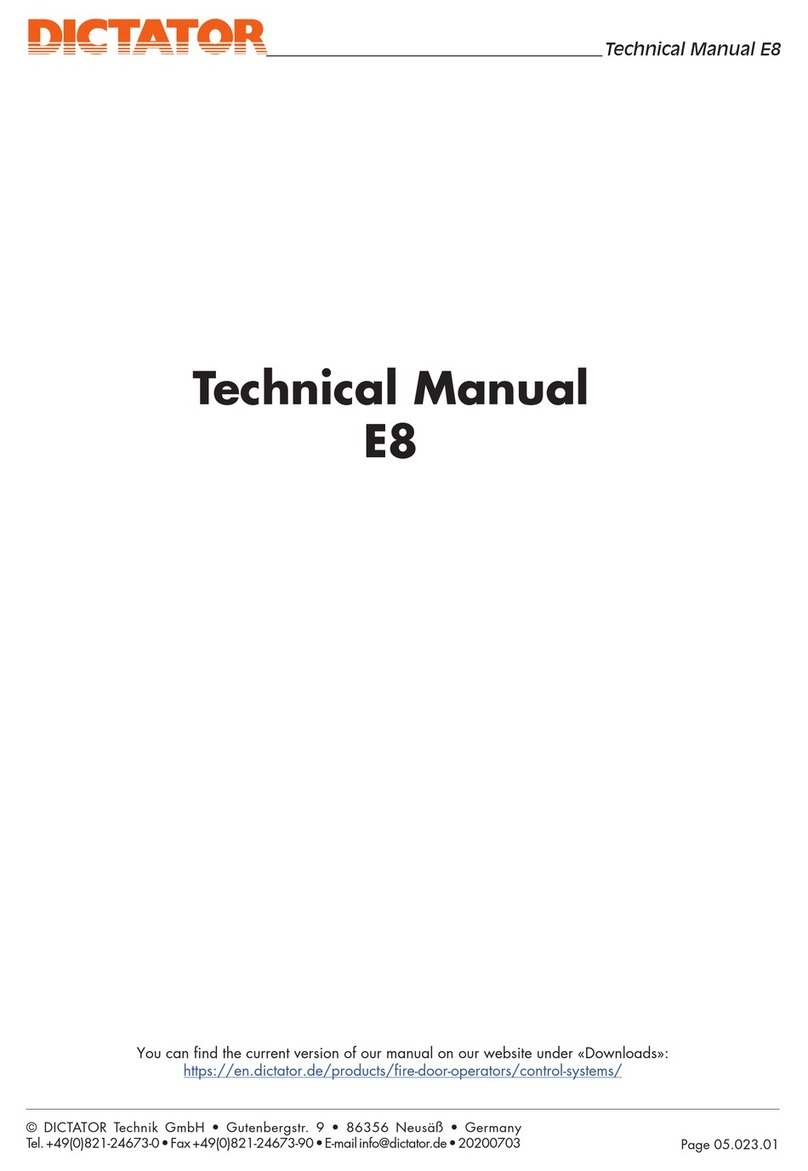 Dictator E8 User manual