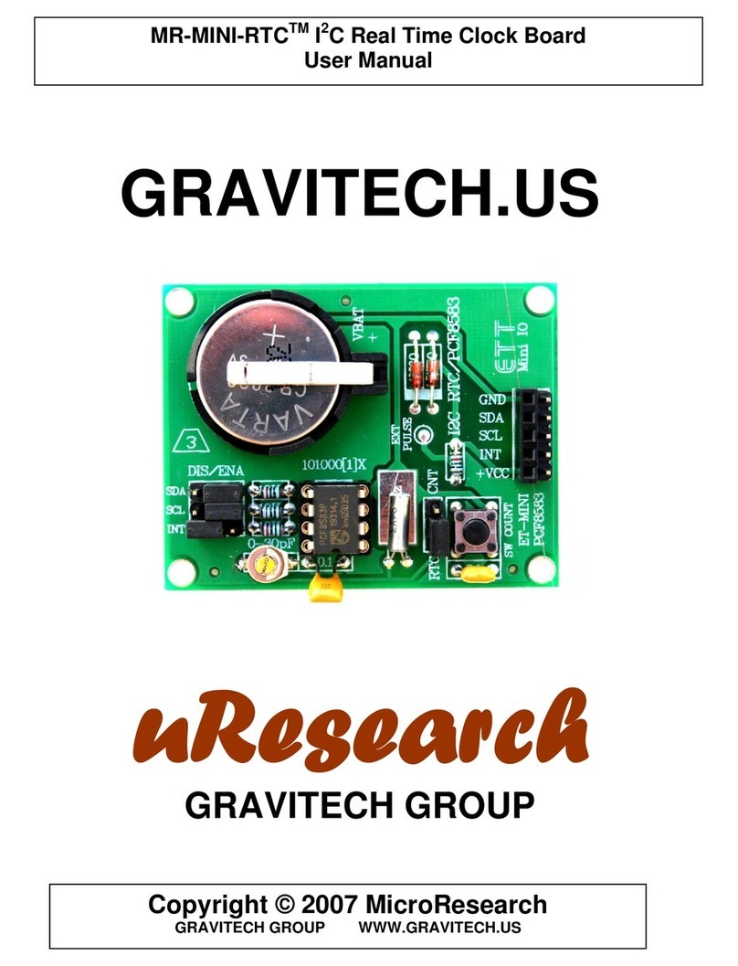 Gravitech uResearch MR-MINI-RTC I2 C User manual