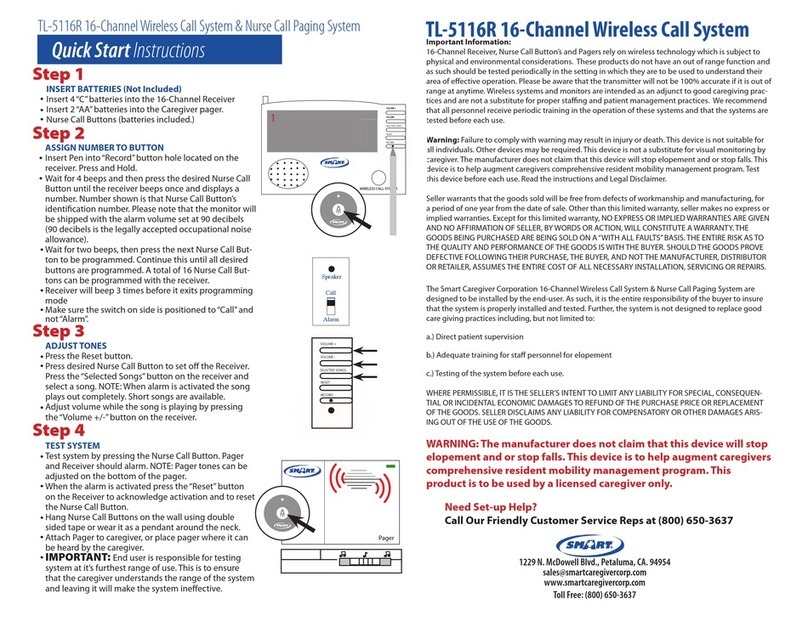 SMART TL-5116R Quick start instructions