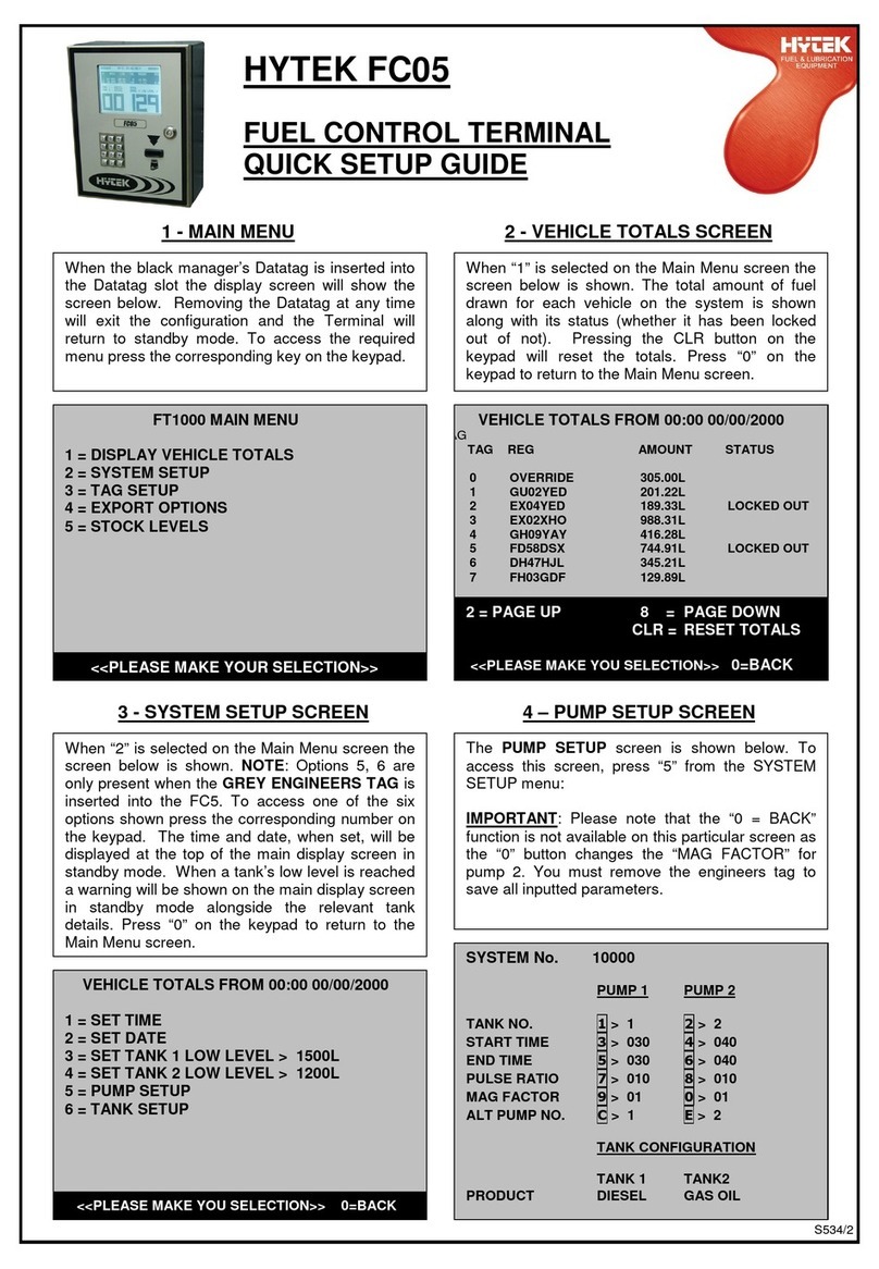 Hytek FC05 User manual