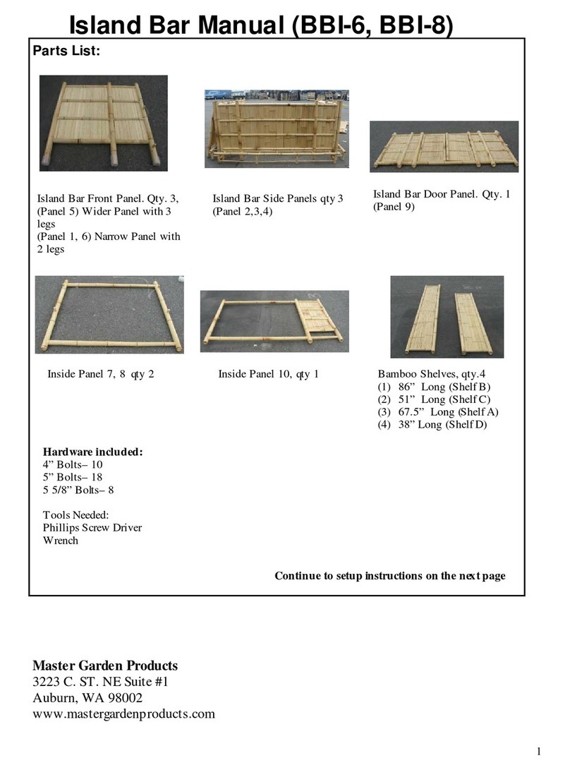 Master Garden Island Bar BBI-6 Assembly manual