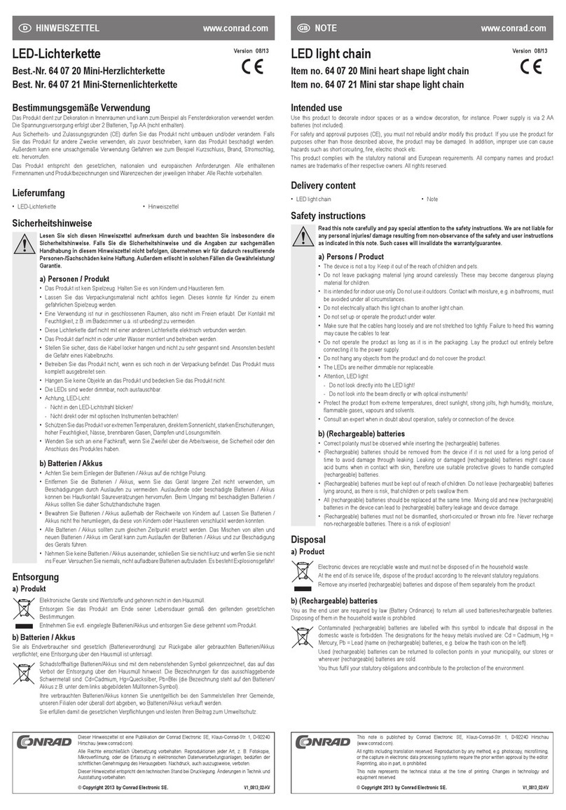 Conrad 64 07 20 manual
