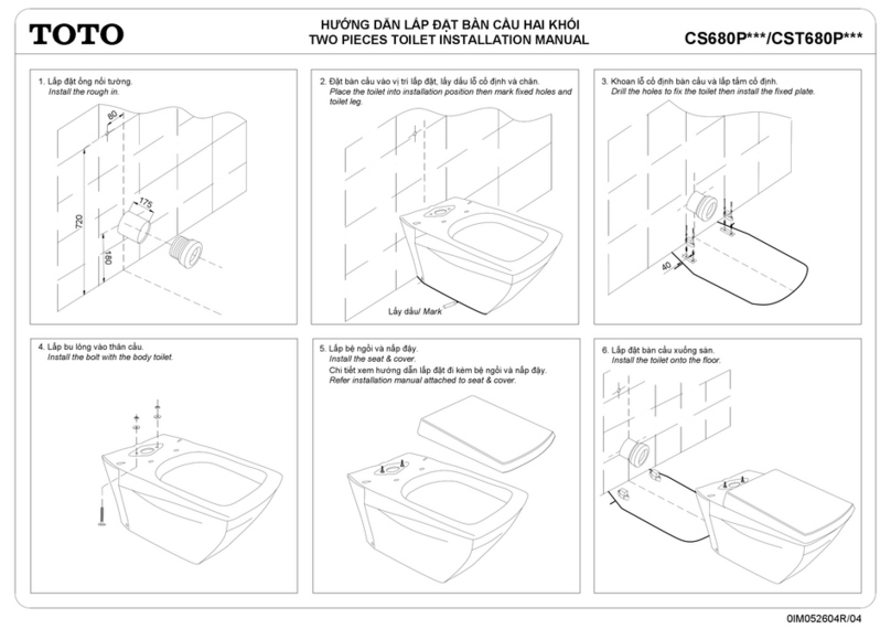 Toto CS680P Series installation manual