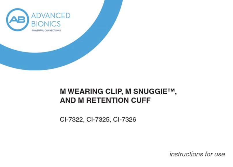 Advanced Bionics M WEARING CLIP User manual