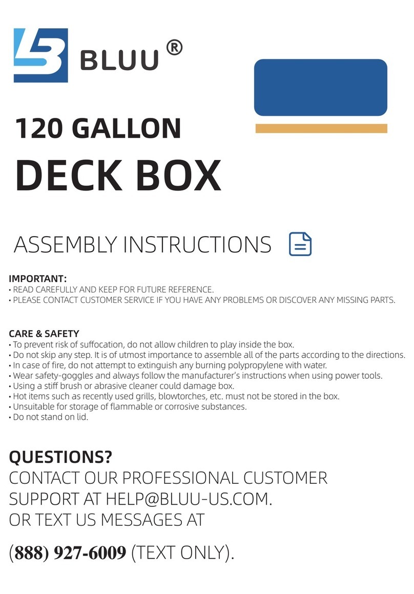 bluu 120 GALLON DECK BOX Assembly instructions