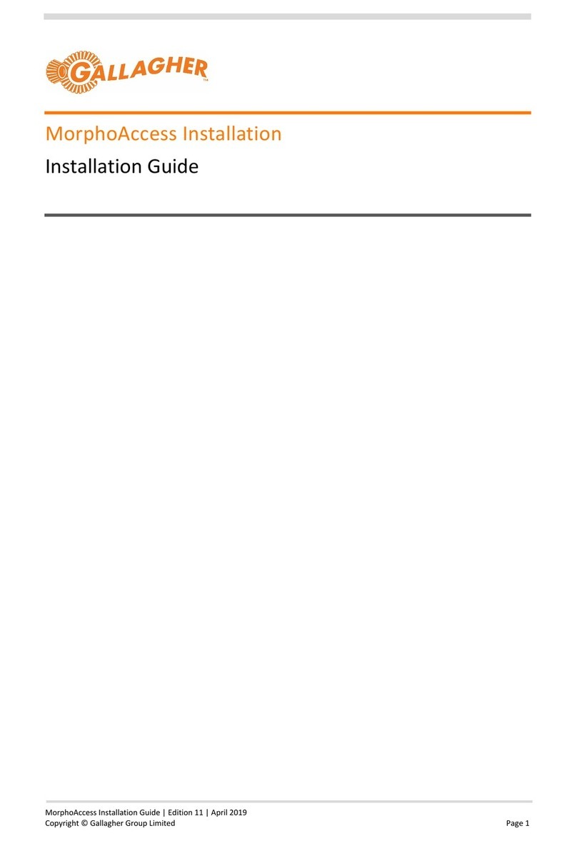 Gallagher MorphoAccess Sigma Lite installation guide