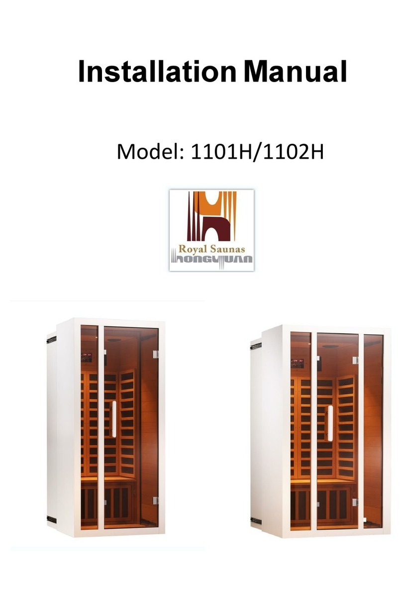 ROYAL SAUNAS 1101H installation manual
