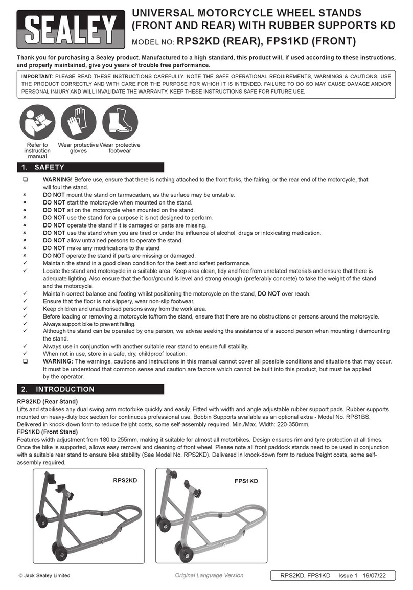 Sealey RPS2KD User manual