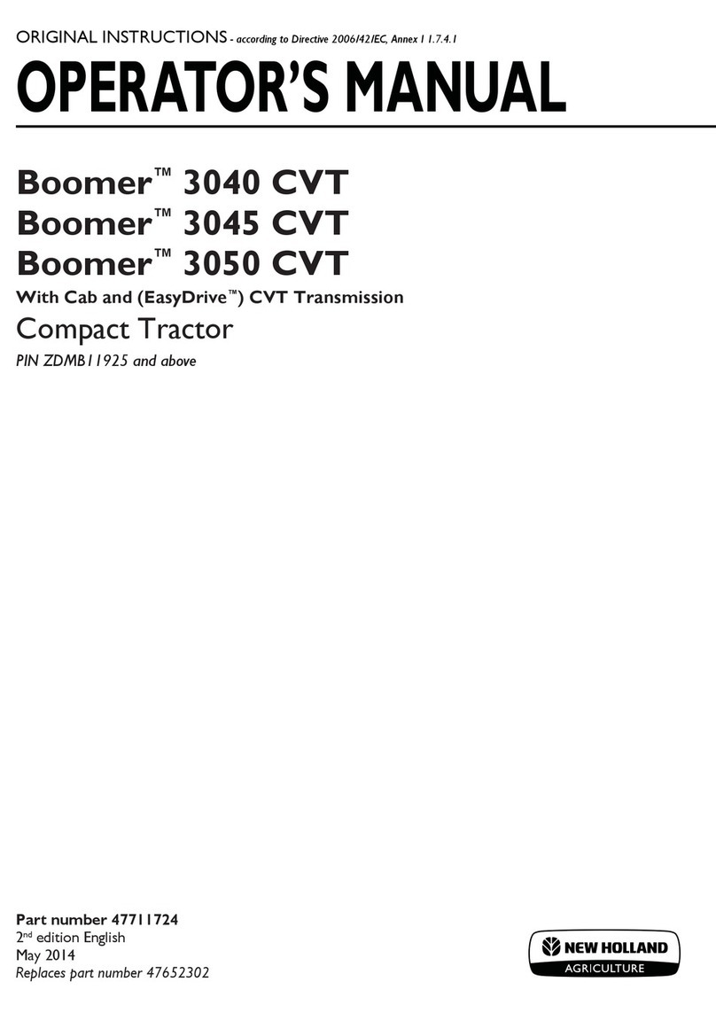 New Holland Boomer 3040 CVT User manual