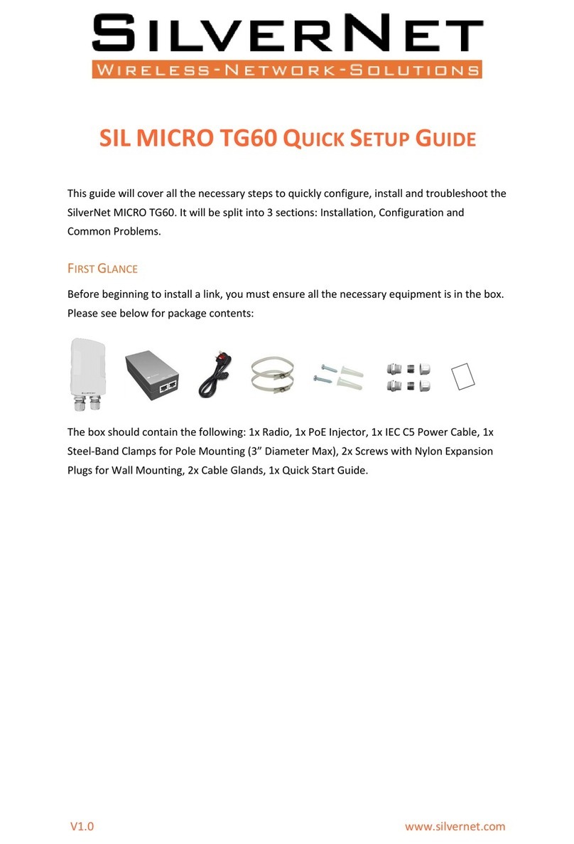 SilverNet MICRO TG60 Quick setup guide