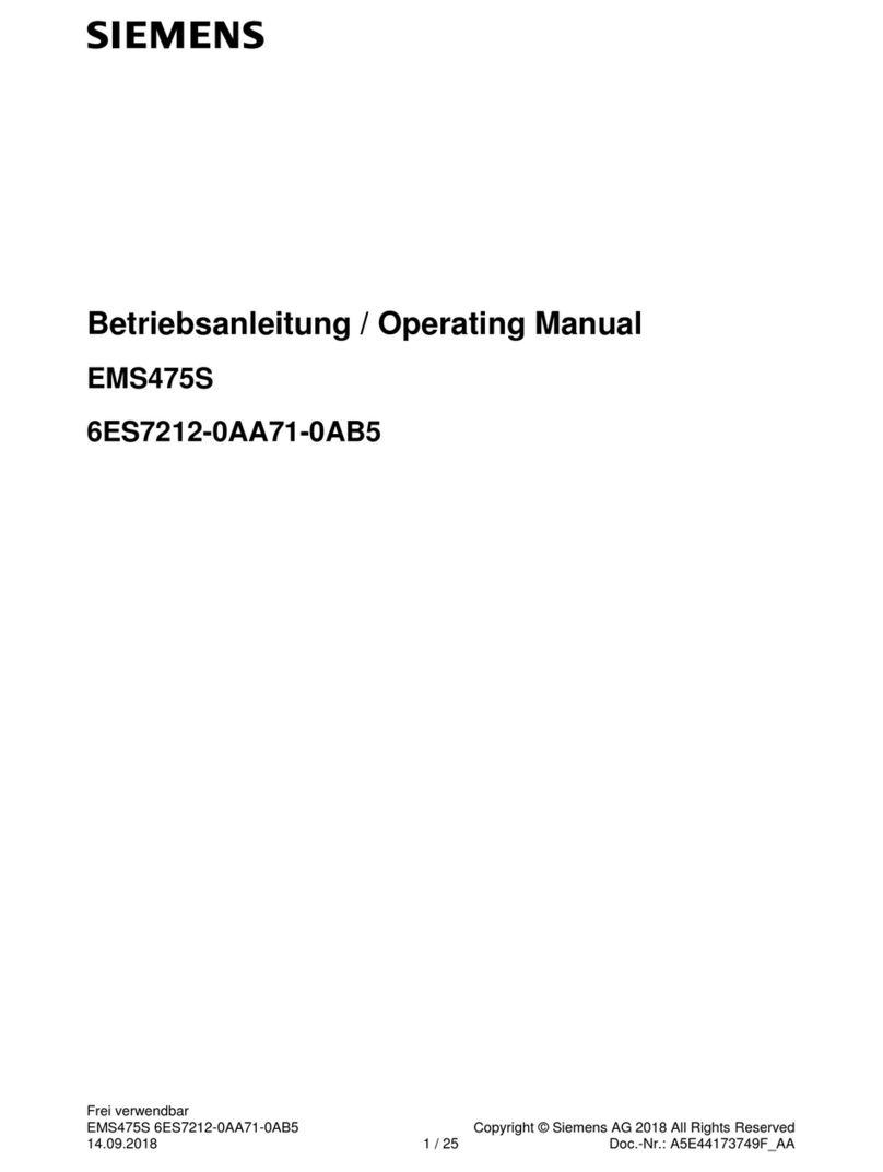 Siemens EMS475S User manual