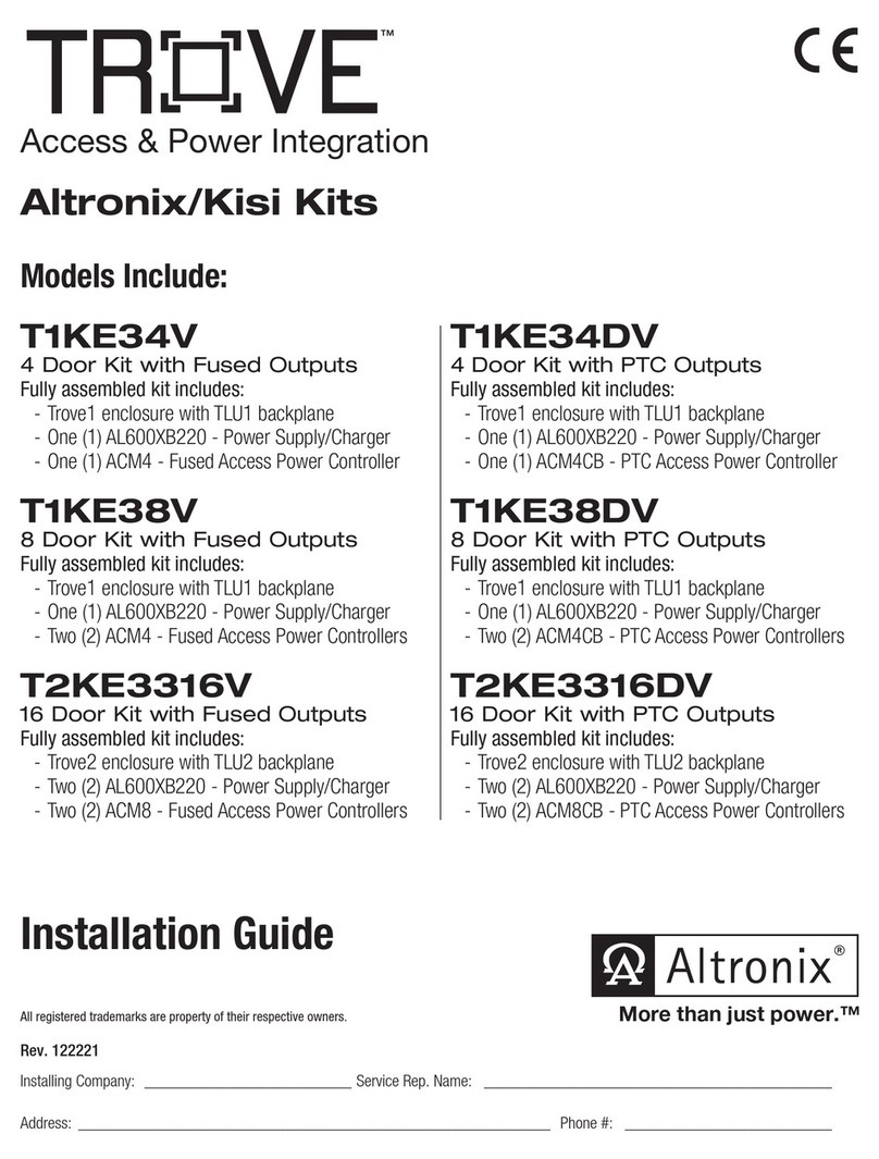 Altronix TROVE T1KE34V installation guide