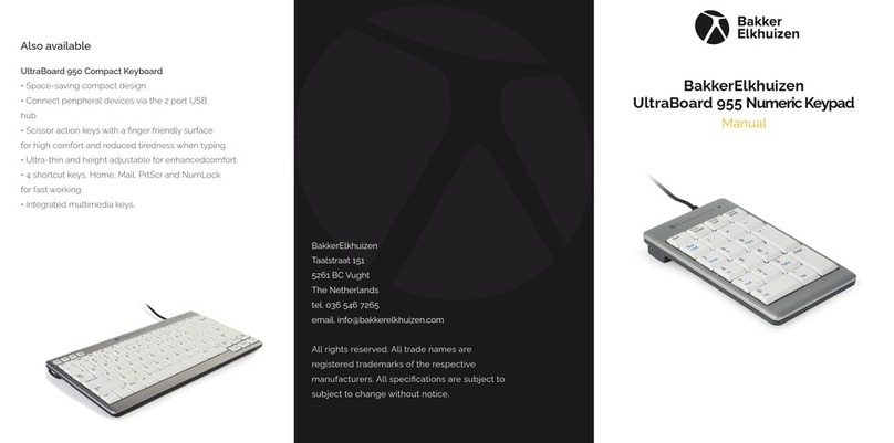 Bakker Elkhuizen UltraBoard 955 User manual