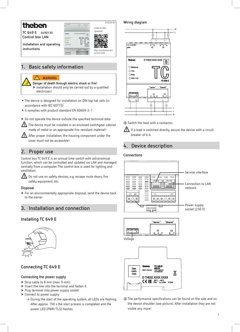 Theben TC 649 E Installation and operating