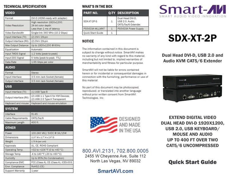 SMART-AVI SDX-XT-2P User manual