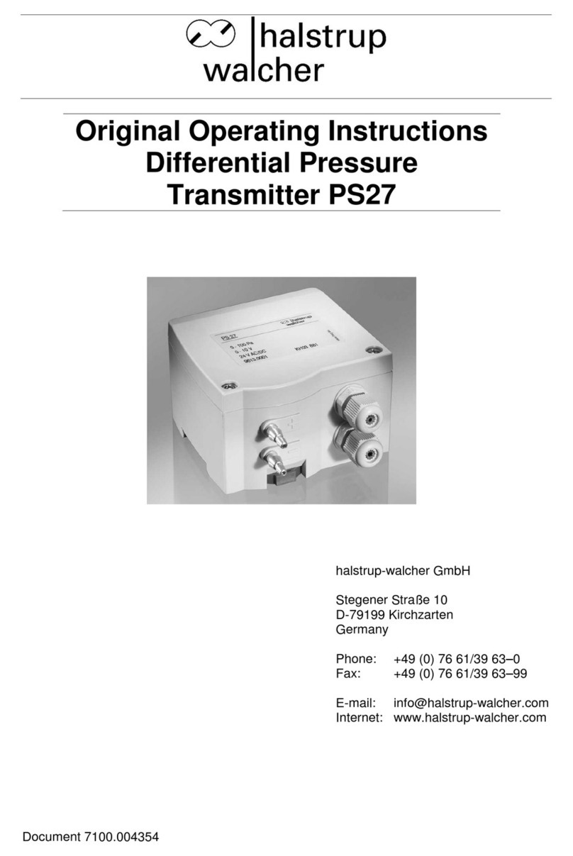 halstrup-walcher PS27 User manual
