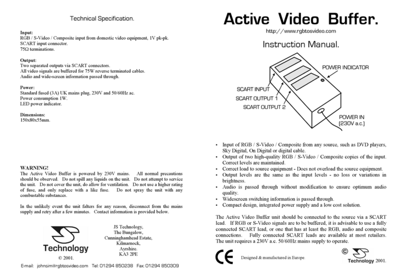 J.S. Technology Active Video Buffer User manual