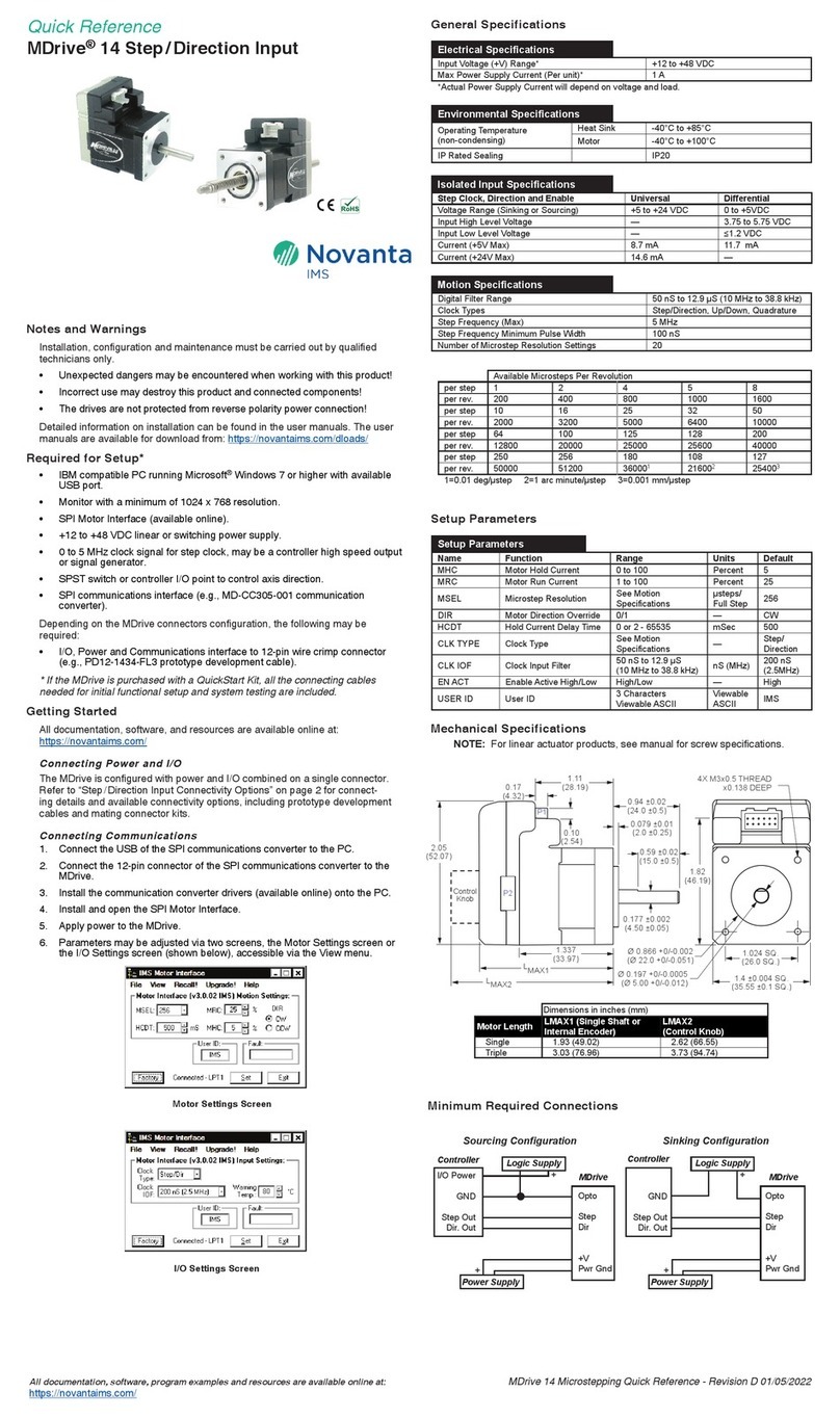 Novanta MDrive 14 Step User manual