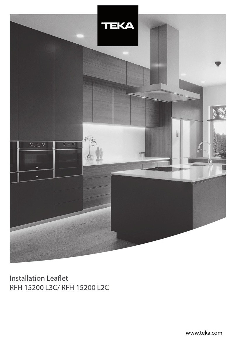 Teka RFH 15200 L3C Installation leaflet Teka RFH 15200 L3C Installation leaflet