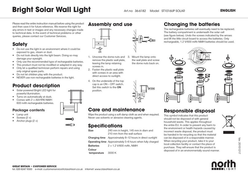 North Light ST1016UP SOLAR User manual