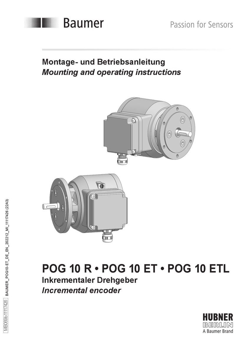 Baumer HUBNER BERLIN POG 10 R Mounting and operating instructions