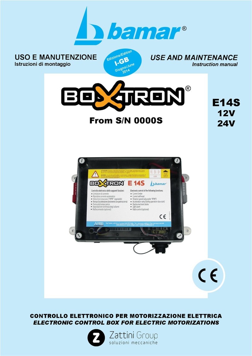 Zattini Group bamar BOXTRON E14S Use and maintenance instruction manual