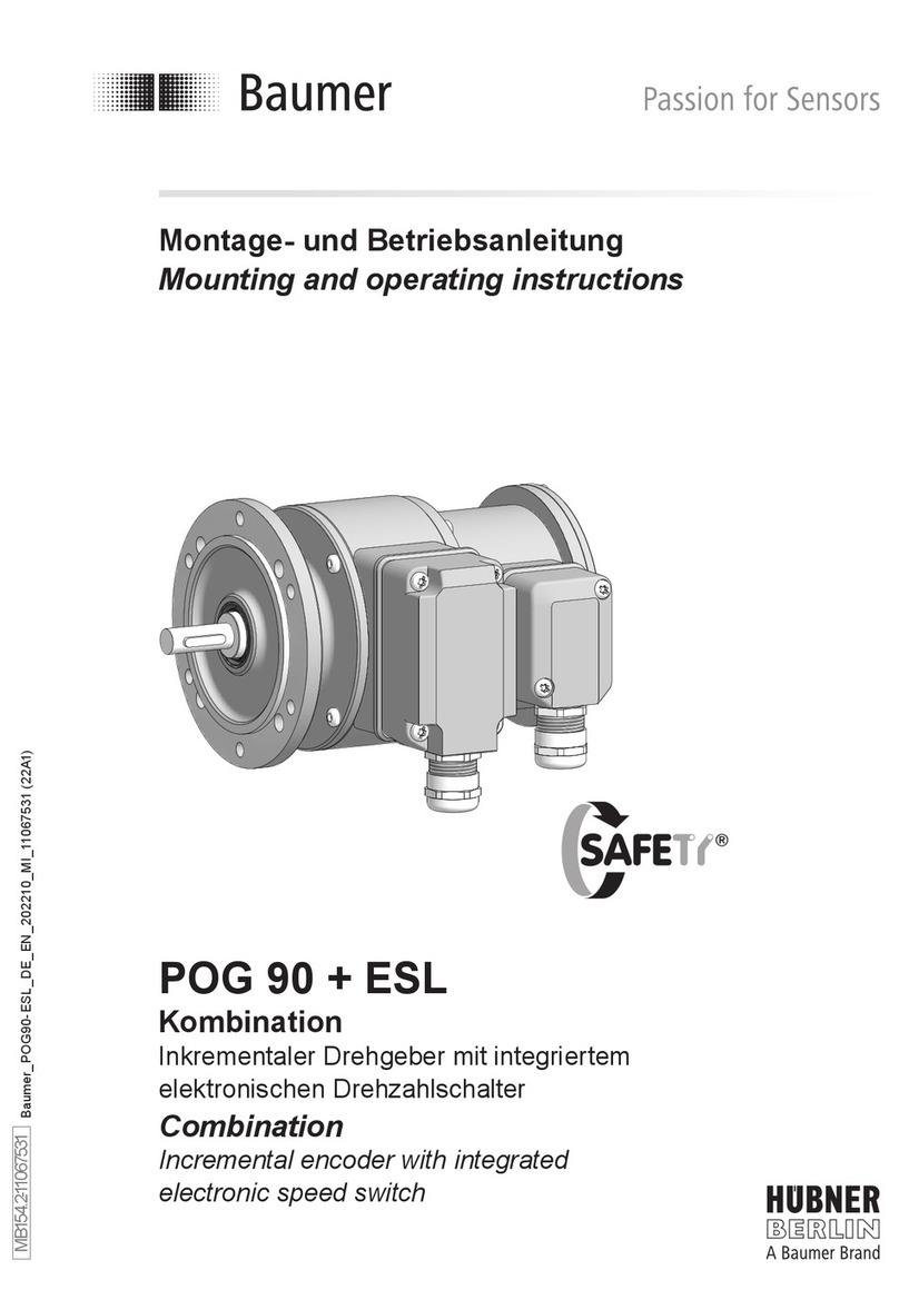 Baumer HUBNER BERLIN SAFETY POG 90 + ESL 90 Service manual