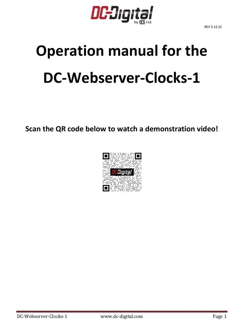 DC-Digital DC-Webserver-Clocks-1 Operation manual