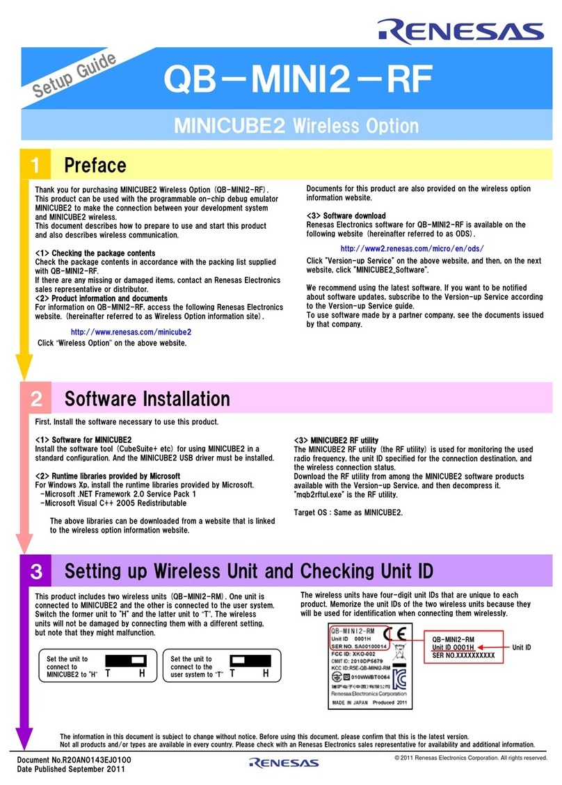Renesas QB-MINI2-RF User manual