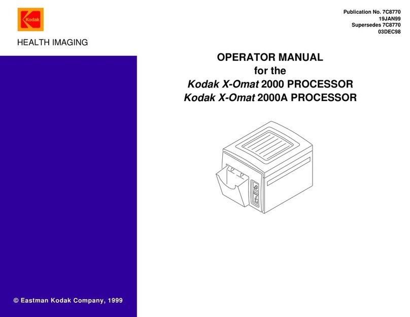 Kodak X-Omat 2000 Operator's manual