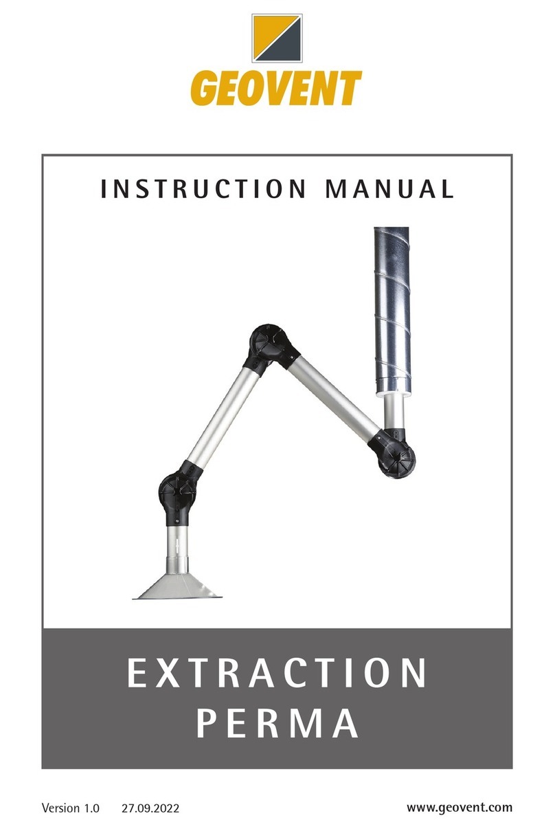 Geovent EXTRACTION PERMA instruction manual Geovent EXTRACTION PERMA instruction manual