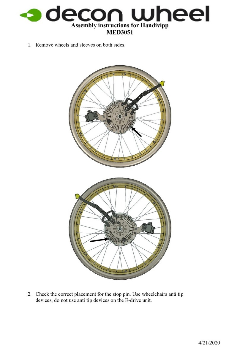 Decon wheel Handivipp MED3051 User manual