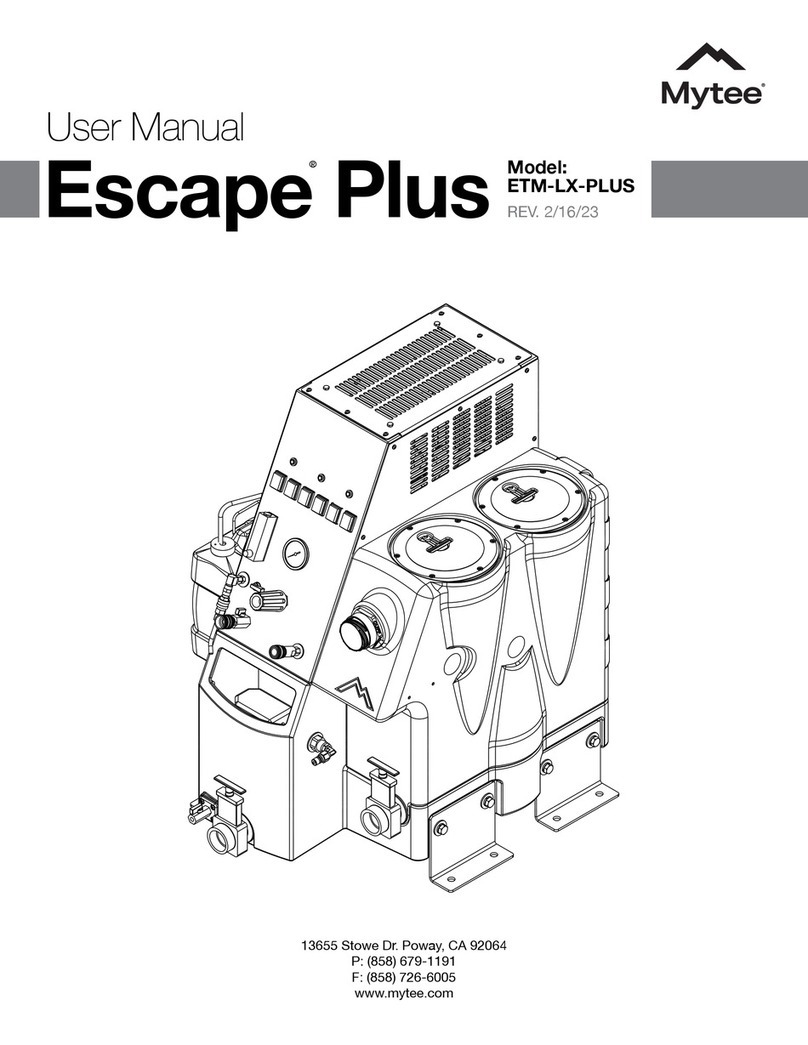 Mytee Escape Plus ETM-LX-PLUS user manual