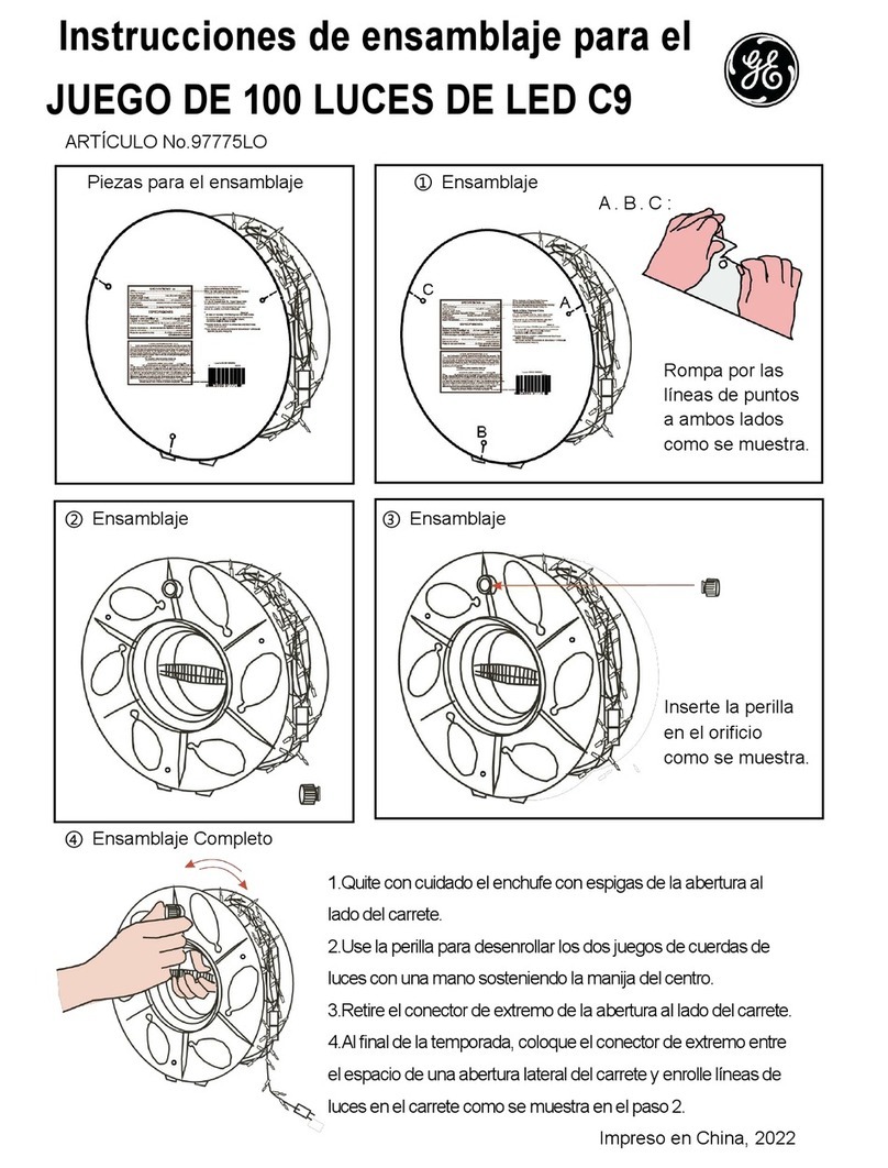 GE LED 100L C9 Assembly instructions