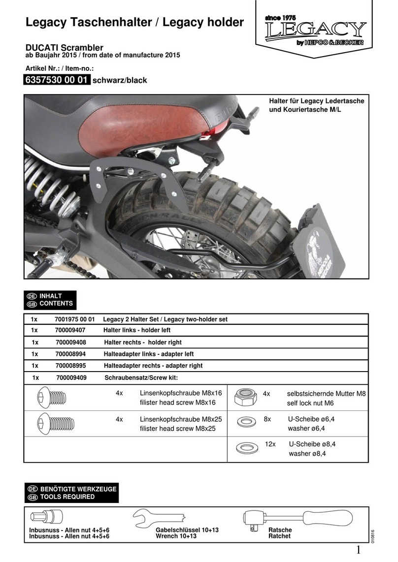 hepco & becker LEGACY 6357530 00 01 quick start guide
