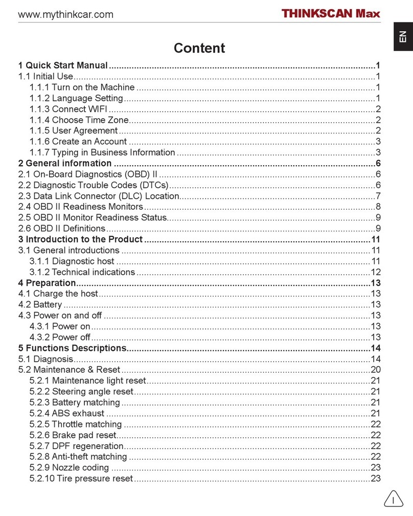 Thinkcar THINKSCAN Max User manual Thinkcar THINKSCAN Max User manual