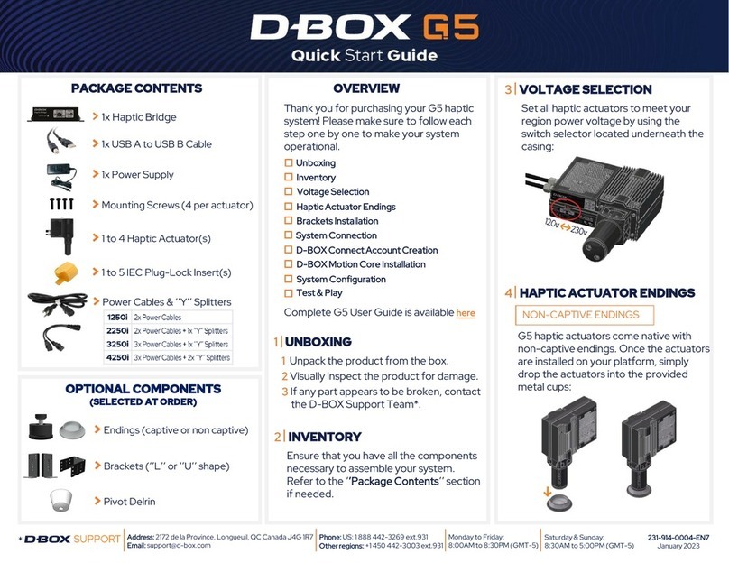 D-Box G5 quick start guide