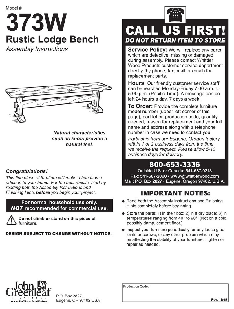 John Greenleaf 373W User manual