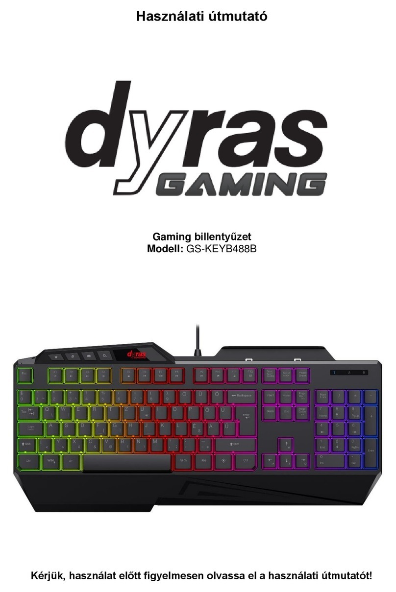 dyras GAMING GS-KEYB488B User manual